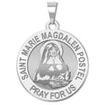thumbnail image 1 of Saint Marie Magdalen Postel Religious Medal  - 1 Inch Size of a Quarter in Solid 14K White Gold, 1 of 1