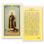 Saint Martin De Porres Laminated Catholic Prayer Holy Card with Prayer on Back, Pack of 25