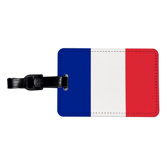 Saint Martin (French part) Country Flag Faux Leather Travel Luggage Tag