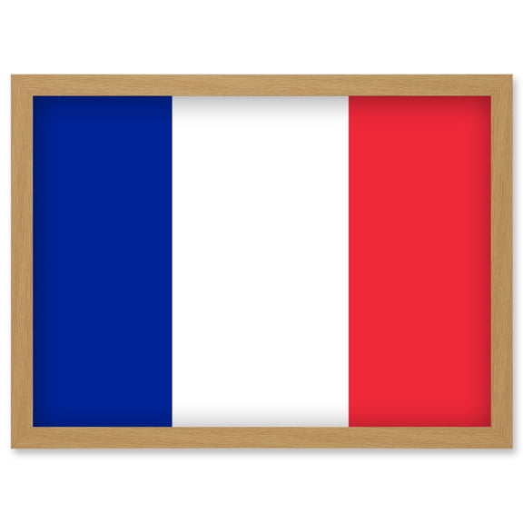 Saint Martin (French part) National Flag Patriotic Vexillology World Flags Country Region Poster Artwork Framed Wall Art Print A4
