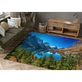 thumbnail image 1 of Saint Mary Lake and Wild Goose Island Rug, Landscape Rug, Wild Goose Island Rug, Office Decor Rugs, Nature View Rugs, Thick Rug, Home Decor, 3.3'x9.2' - 100x280 cm, 1 of 8
