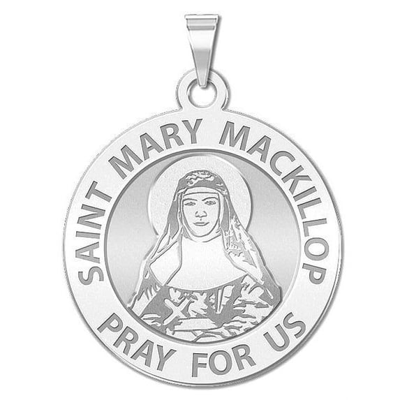 Saint Mary Mackillop Religious Medal - 2/3 Inch Size of Dime, Sterling Silver