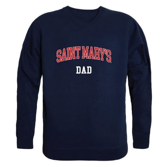 Saint Marys University Gaels Dad Crewneck Sweatshirt, Navy - 2XL