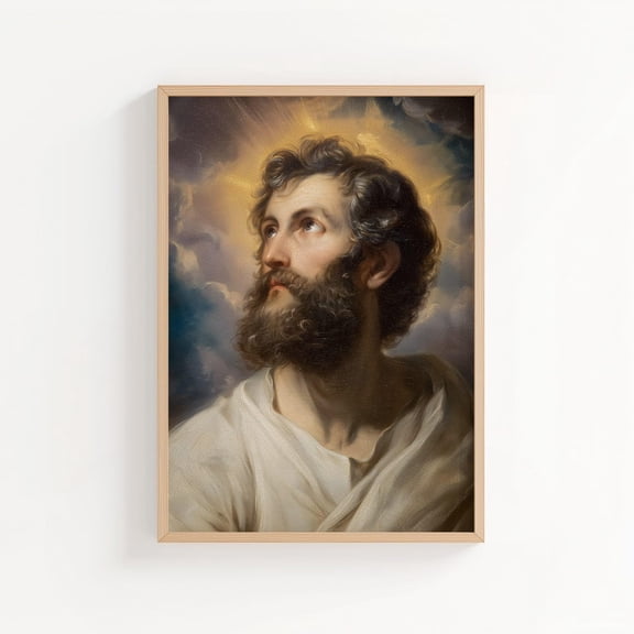 Saint Matthew The Apostle Print Style Christian Saint Wall Art Unframed Paper Print