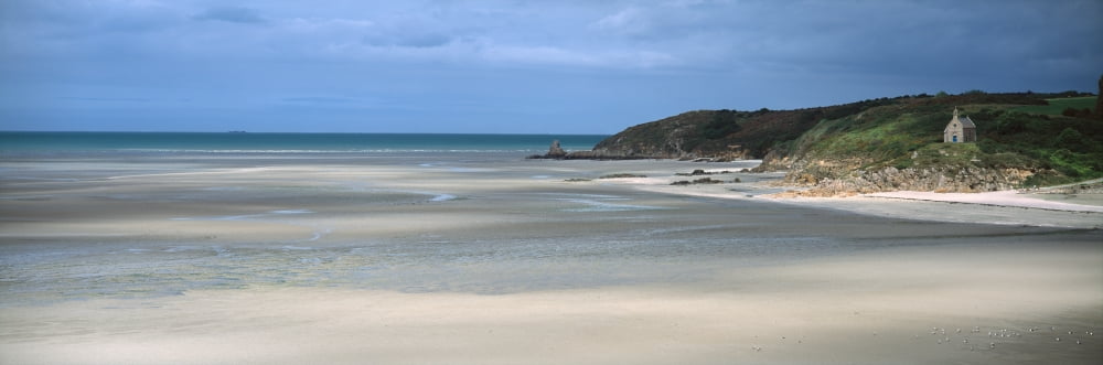 Saint-Maurice Chapel on the Saint-Brieuc Bay Cotes-dArmor Brittany France Canvas Art - Panoramic Images (36 x 12)