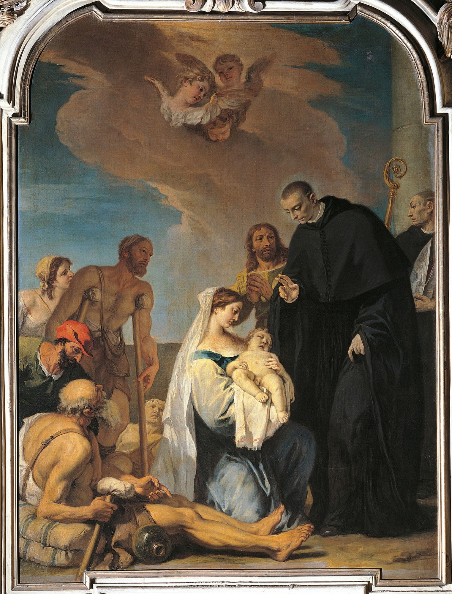 Saint Maurus Heals A Child Canvas Art - (24 x 36)