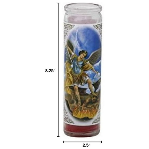 Saint Michael Archangel Candle (Pack of 6) - 8 inch Candles