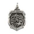 thumbnail image 1 of Saint Michael Badge Religious Medal - Sterling Silver- 1/2 Inch X 2/3 Inch, 1 of 4