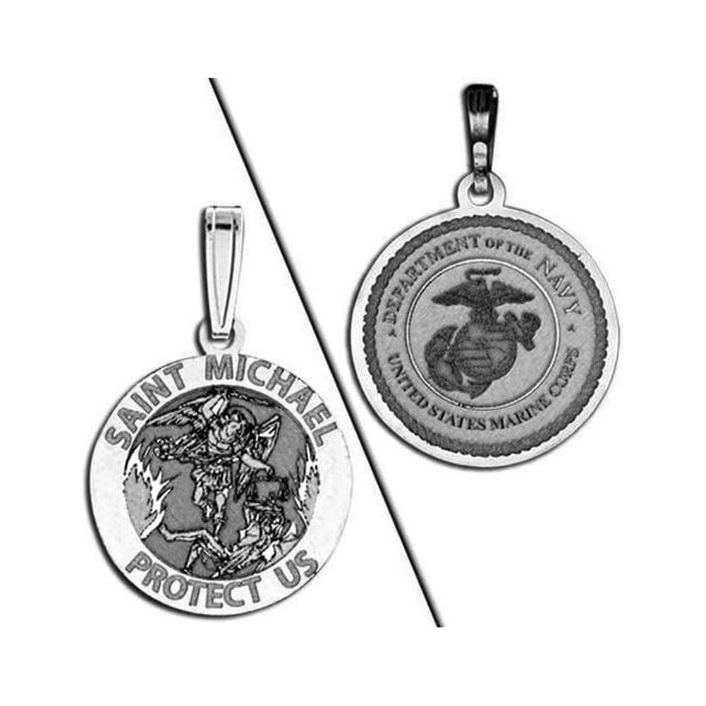 Saint Michael Doubledside MARINES Religious Medal 1 inch Size of a