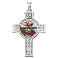 thumbnail image 1 of Saint Michael Religious Medal Color - About 3/4 Inch X 1-1/4 Inch - Sterling Silver, 1 of 1