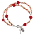thumbnail image 1 of Saint Michael Rose Rosary Bracelet, 1 of 1