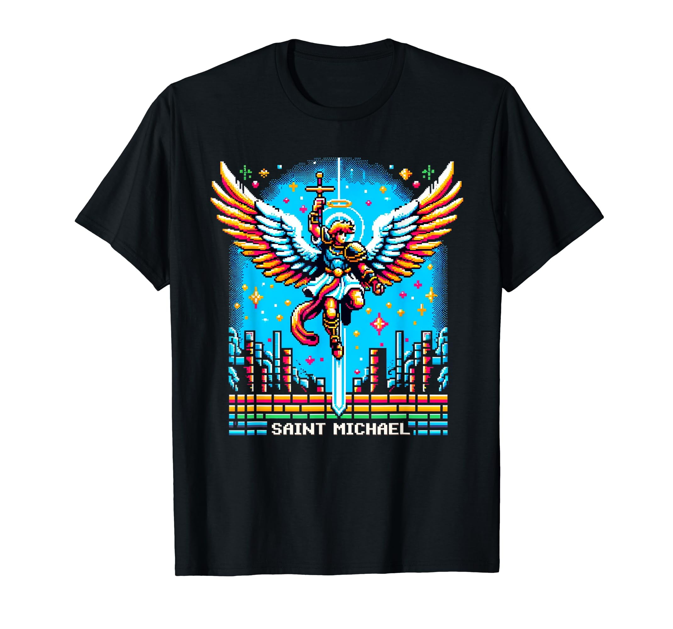 Saint Michael The Archangel Catholic Video Game T-Shirt – Walmart.com
