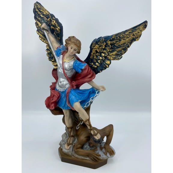 Saint Michael The Archangel Navy Blue & Gold Wings by The Faith Gift Shop Collection