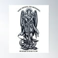 thumbnail image 1 of Saint Michael The Archangel Poster Wall Art, Modern Wall Decor For Living Room Bedroom, 12x18 UNFRAMED, 1 of 3