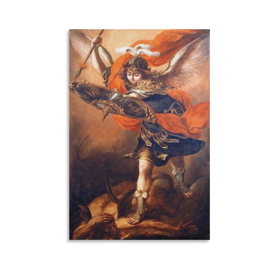 Saint Michael The Archangel Wall Art Canvas Art Poster and Wall Art ...