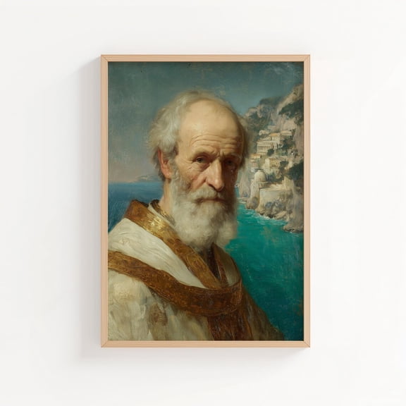 Saint Nicholas Print Style Christian Saint Wall Art Decor Unframed Paper Print