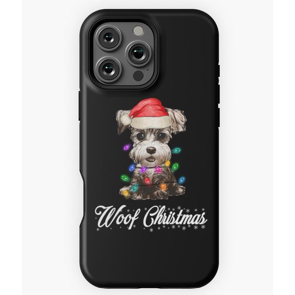 Saint Nick Miniature Schnauzer Christmas Phone Case for iPhone 16 15 14 13 12 11 Pro Max