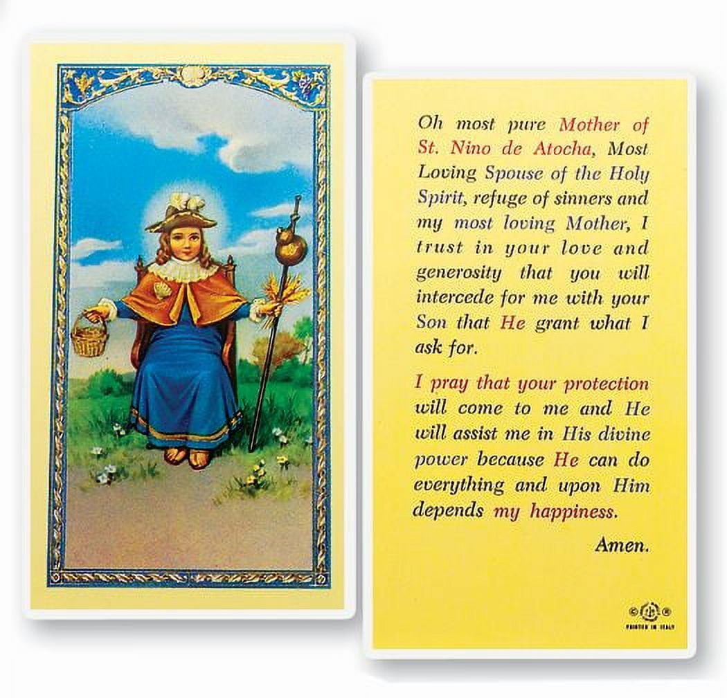 Saint Nino Of Atocha Laminated Catholic Prayer Holy Card With Prayer On saint-nino-of-atocha-laminated-catholic-prayer-holy-card-with-prayer-on