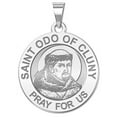 thumbnail image 1 of Saint Odo of Cluny Religious Medal  - 3/4 Inch Size of a Nickel -Sterling Silver, 1 of 1