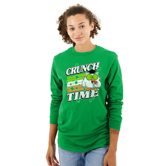 Saint Paddys Crunch Time Tootsie Owl Long Sleeve TShirt Men Women Brisco Brands 2X