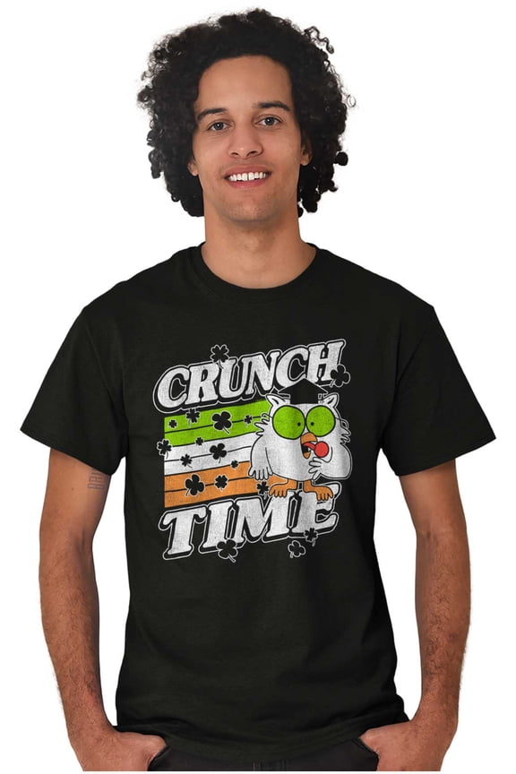 Saint Paddys Crunch Time Tootsie Owl Men's Graphic T Shirt Tees Brisco Brands L