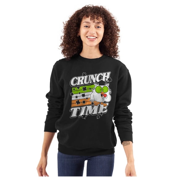 Saint Paddys Crunch Time Tootsie Owl Sweatshirt for Men or Women Brisco Brands X