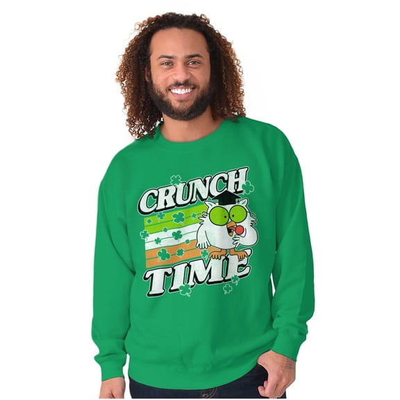 Saint Paddys Crunch Time Tootsie Owl Unisex Plus Size Sweatshirt Brisco Brands 3X
