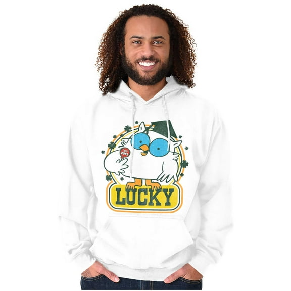 Saint Paddys Lucky Tootsie Pop Owl Unisex Plus Size Hoodie Brisco Brands 3X