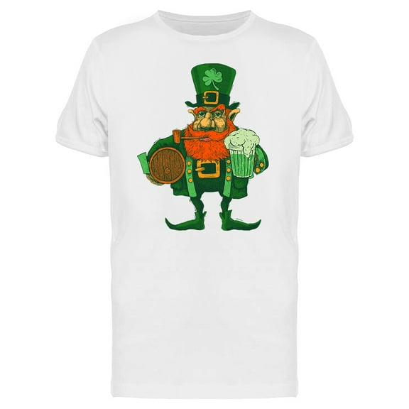Saint Patric's Day Leprechaun  T-Shirt Men -Image by Shutterstock, Male 3X-Large