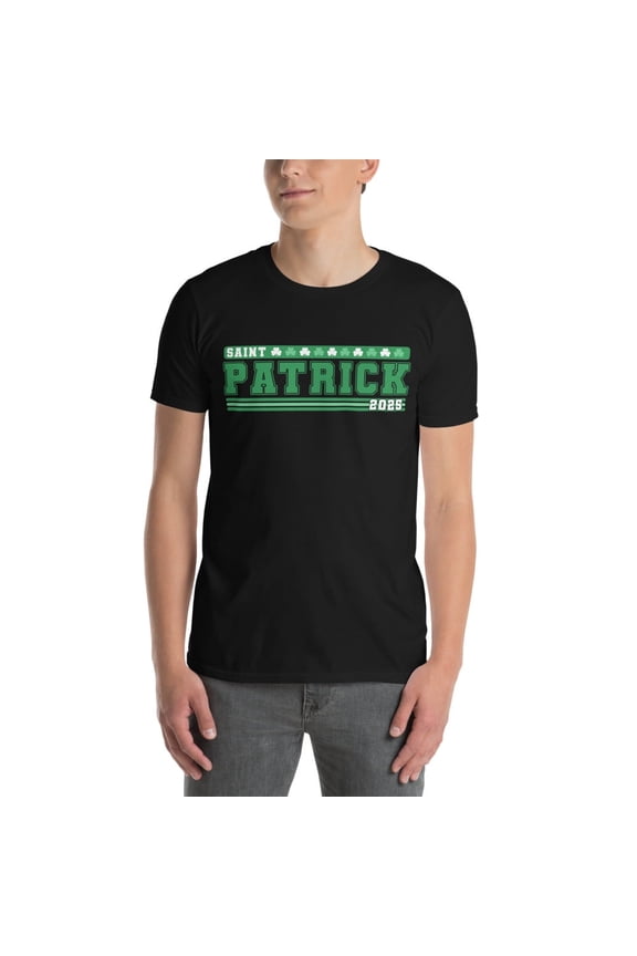 Saint Patrick 2025 T-Shirt – Festive Shamrock Design for St. Patrick’s Day Celebrations (Black)