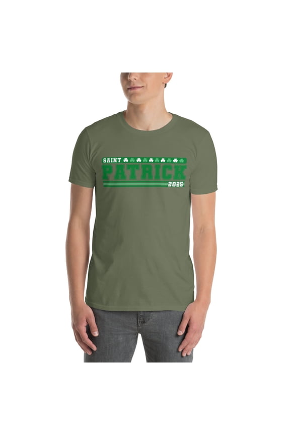 Saint Patrick 2025 T-Shirt – Festive Shamrock Design for St. Patrick’s Day Celebrations (XL) (Military Green)
