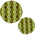 thumbnail image 1 of Saint Patrick Clover Green Zigzag Table Trivets for Hot Dishes Round Trivet Mat 2PCS Kitchen Potholders Heat Resistant Pot Holder for Bowl Teapot Home Decor Gifts, 1 of 7