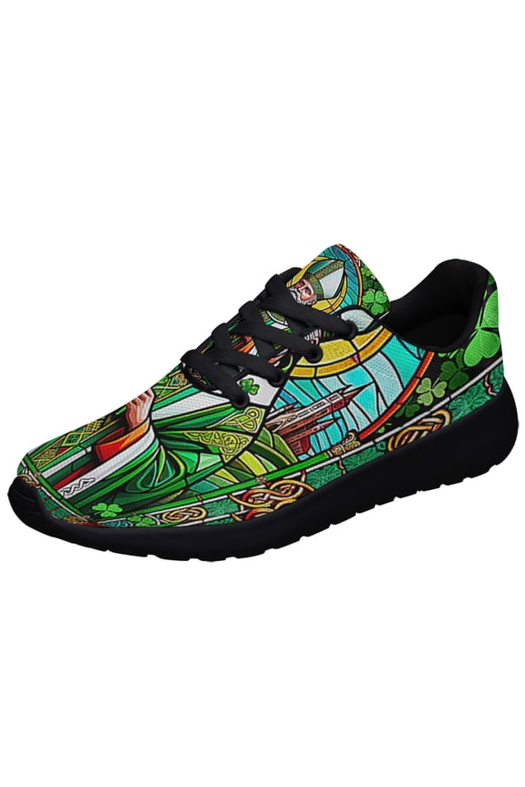Saint Patrick Irish Shoes Sneakers Black Size 3.5