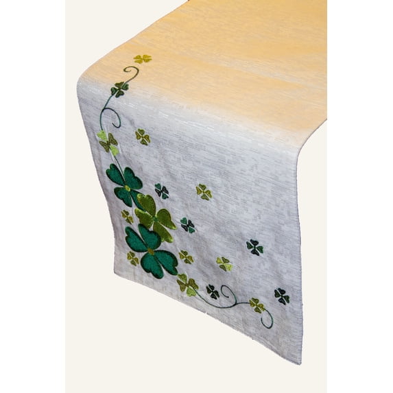 Saint Patrick's Clover Vine 100% Polyester Table Runner
