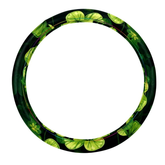 Saint Patrick's Day 14.5 Inch Printing PVC Leather Car Wheel Cover Steering Wheel Cover Auto Accessories