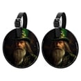 thumbnail image 1 of Saint Patrick's Day 2pcs PU Leather Round Bag Tags Suitcase Handbag Tags with Privacy Cover and Name ID Tag for Travel Luggage, Handbags, Backpacks, School Bags, 1 of 6