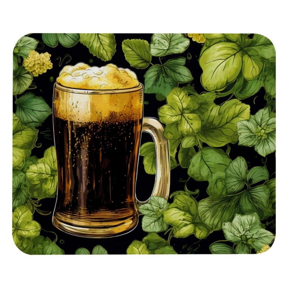 Saint Patrick's Day 8.3x9.8 Inch Square Desk Mat with Non-Slip Rubber Bottom for Office and Gaming – Printed Mouse Mat, Desk Mat, Gaming Mouse Pad