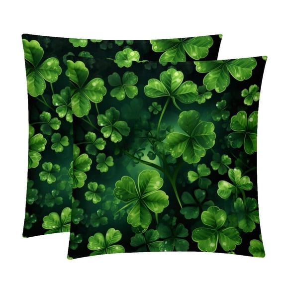 Saint Patrick's Day Bed Pillow Covers Set - 2 Decorative Throw Pillow Patterns - Available in 16x16, 18x18, and 20x20 Inches for Any Occasion - Decorative Pillows, Bed Pillow