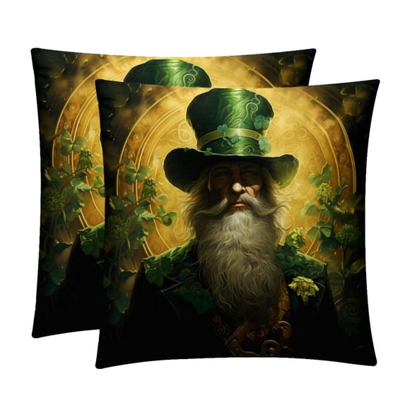 Saint Patrick's Day Bed Pillow Covers Set - 2 Decorative Throw Pillow Patterns - Available in 16x16, 18x18, and 20x20 Inches for Any Occasion - Decorative Pillows, Bed Pillow