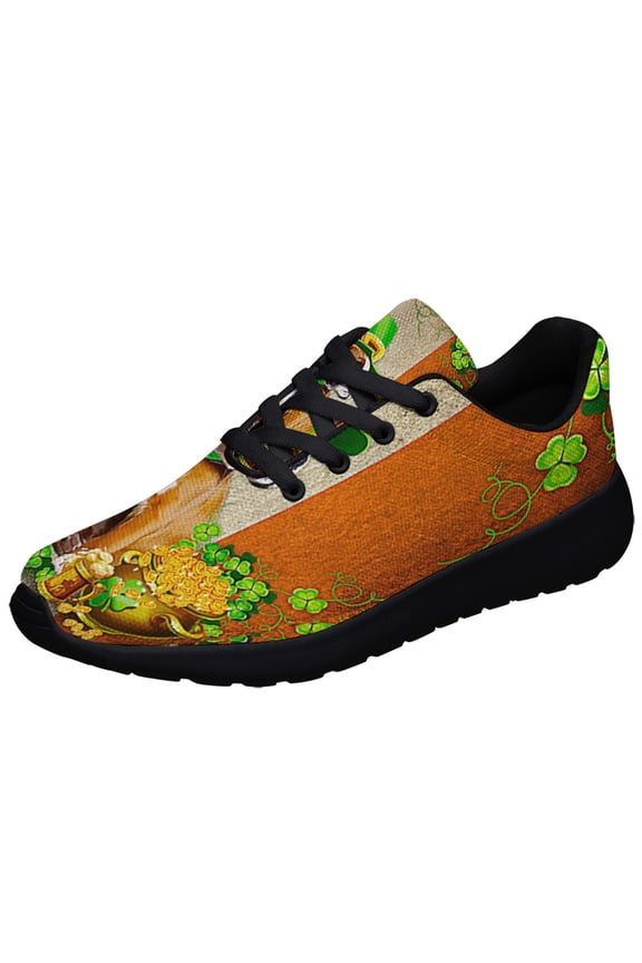 Saint Patrick's Day Boxer Irish Shoes Sneakers Black Size 10