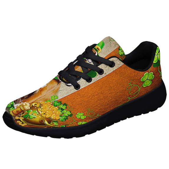 Saint Patrick's Day Boxer Irish Shoes Sneakers Black Size 10