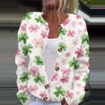 thumbnail image 1 of Saint Patrick's Day Cardigans for Women Long Sleeve Button Down Shamrock Lucky Irsh Pattern Cardigan Tops Saint Patrick's Day Gifts, 1 of 5