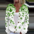 thumbnail image 1 of Saint Patrick's Day Cardigans for Women Long Sleeve Button Down Shamrock Lucky Irsh Pattern Cardigan Tops Saint Patrick's Day Gifts, 1 of 5