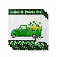 thumbnail image 1 of Saint Patrick's Day Cloth Napkins Set of 4 Reusable Dinner Napkins, Spring Green Lucky Three Grass Truck Cocktail Napkin Washable Table Napkins for Wedding/Holiday Party/Baby Shower 20"x20", 1 of 7