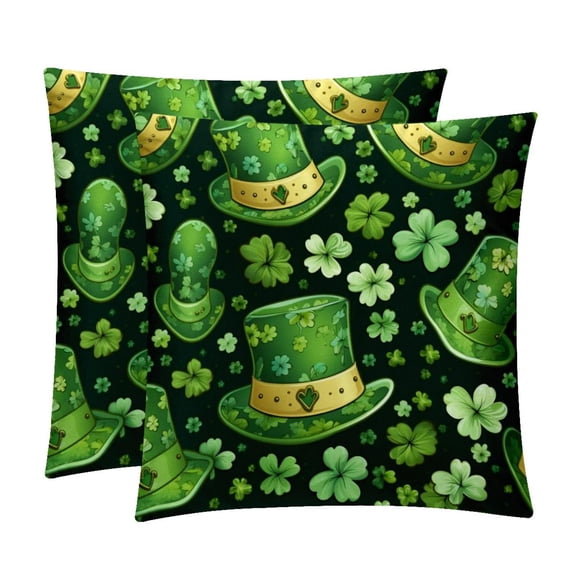 Saint Patrick's Day Covers Set of 2 - Available in 16x16, 18x18, 20x20 Inches with Unique Patterns - for Home Decor, Throw Pillow Inserts, Pillow Inserts, Bed Pillow - Ideal for All Occasions!
