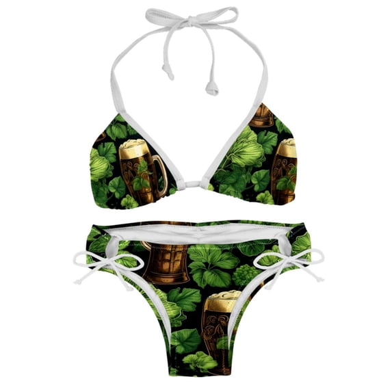 Saint Patrick's Day Detachable Sponge Adjustable Strap Bikini Set Two-Pack Swim Suits for WomenToolStrip with applicable scenes