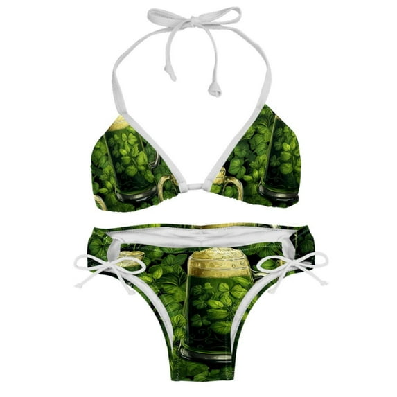 Saint Patrick's Day Detachable Sponge Adjustable Strap Bikini Set Two-Pack Swimsuits Swimming Suits Applicable Scenes