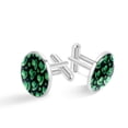 thumbnail image 1 of Saint Patrick's Day Elegant Stainless Steel Cufflinks Set for Men, for Formal Attire, Ideal for Business Meetings and Weddings, 1 of 6