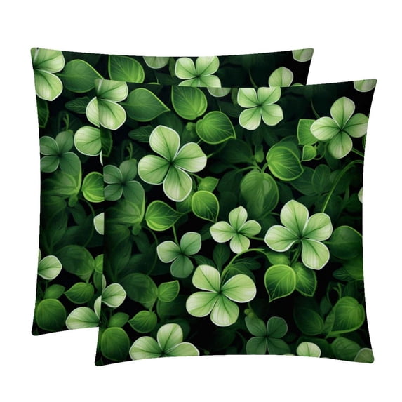 Saint Patrick's Day Elegant Velvet Throw Pillow Covers and Inserts - Set of 2, Available in 16x16, 18x18, 20x20 Inches for Home Decor, Unique Patterns for Sofa