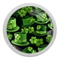 thumbnail image 1 of Saint Patrick's Day Glow-in-the-Dark Fluorescent Drawer Pulls - Round 4-Pack - Suitable for Cabinets, Wardrobes, and Dressers - Decorative Door Knobs,and Cabinet Handles with Screws, 1 of 6